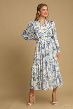 Load image into Gallery viewer, Lurex floral print Midi dress plus
