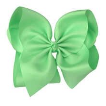 Load image into Gallery viewer, 6 inch Solid Grosgrain Bow/French Barrette: Green / 6 Inch
