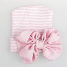 Load image into Gallery viewer, Sweet Hospital Hat: White with Pink bow
