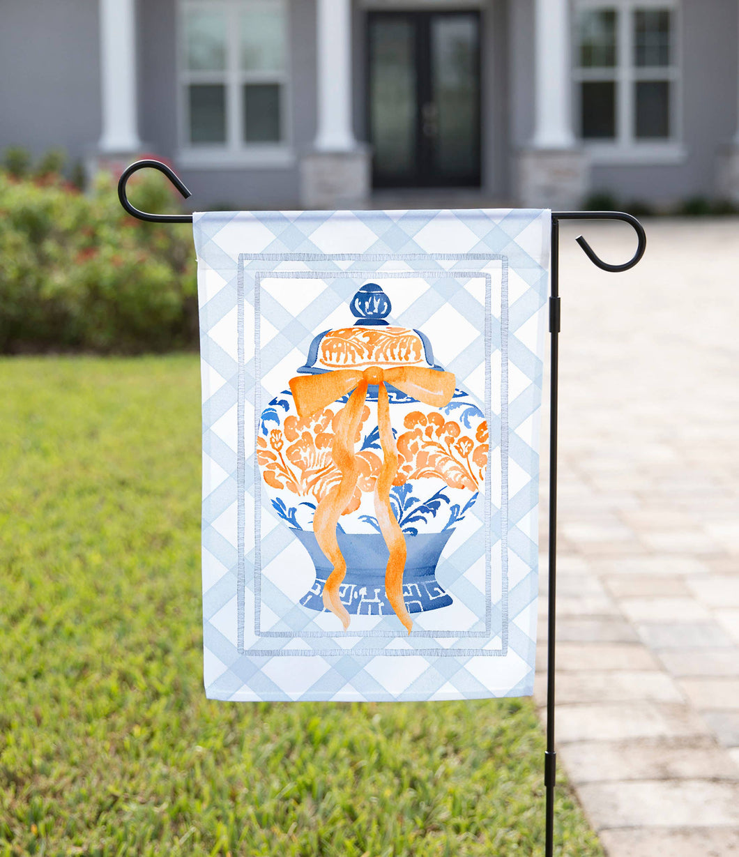 Fall Coquette Ginger Jar Garden Flag: 12