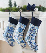 Load image into Gallery viewer, Chinoiserie Ornament Embroidered Needlepoint Stocking
