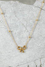 Load image into Gallery viewer, LDC Bowknot Pendant Choker Necklace: Gold
