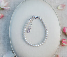Load image into Gallery viewer, Sterling Silver Baby&#39;s 1st Pearls Bracelet Keepsake Gift: Large 6-12 Years
