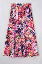 Load image into Gallery viewer, Melissa Multicolor Abstract Print Ruffled Maxi picture appears navy but it is black in person
