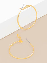 Load image into Gallery viewer, Small Metal Slim Hoop Earring: GLD
