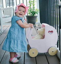 Load image into Gallery viewer, Traditional Dolls Stroller (Pram) - Light Pink
