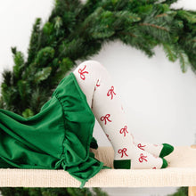 Load image into Gallery viewer, Bow Knit Tights: 6-12 MONTHS
