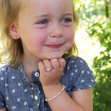 Load image into Gallery viewer, Sterling Silver Screw-Back Hollow Heart Earrings for Kids
