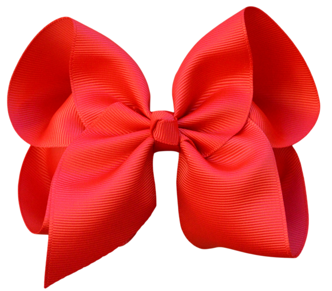 5 inch (2inch Width) Solid Grosgrain Bow-red