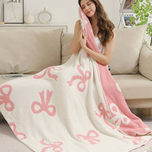 Load image into Gallery viewer, Adult ribbon pattern Throw Blanket : Pink
