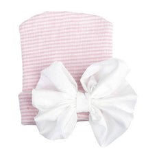 Load image into Gallery viewer, Sweet Hospital Hat: White with Pink bow
