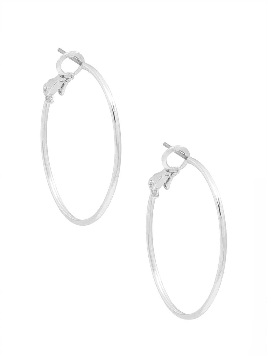 Small Metal Slim Hoop Earring: RH