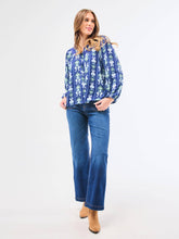 Load image into Gallery viewer, Janelle Top | Ikat Stripe Navy
