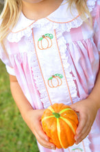 Load image into Gallery viewer, Proper Pumpkins Pink Gingham A-Line Dress with Pumpkin Embroidery: 2T
