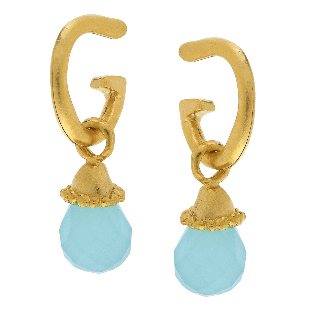 Gigi Aqua Stone Drop Earrings