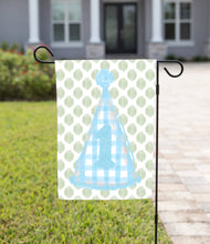 Load image into Gallery viewer, Celebrate Garden Flag - 1st Birthday Boy: 12&quot; x 18&quot; - Double-Sided
