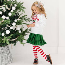 Load image into Gallery viewer, Peppermint Stripe Knit Tights: 3-4 YEARS
