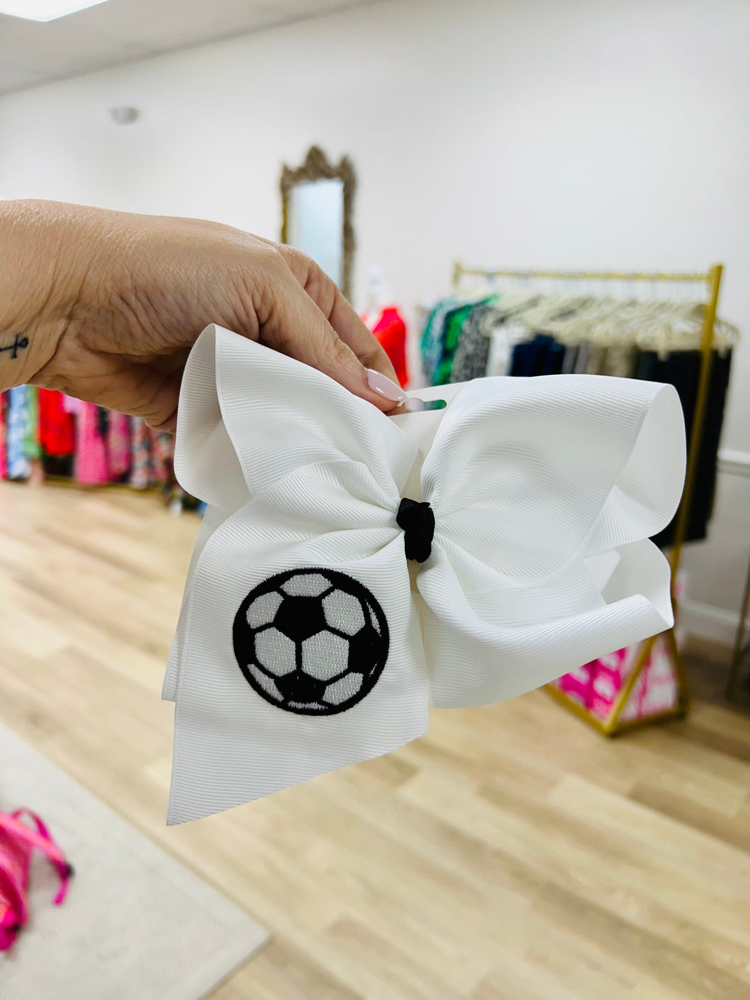 Soccer ball bow