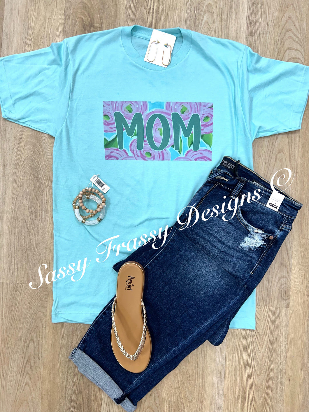Personalized MOM Floral Frame // FAMILY