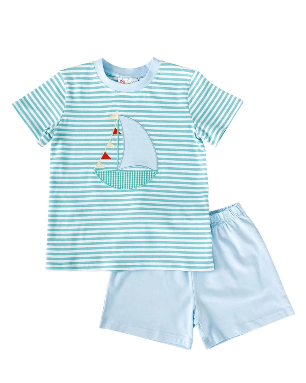 Sailboat appliqué short set by jellybean