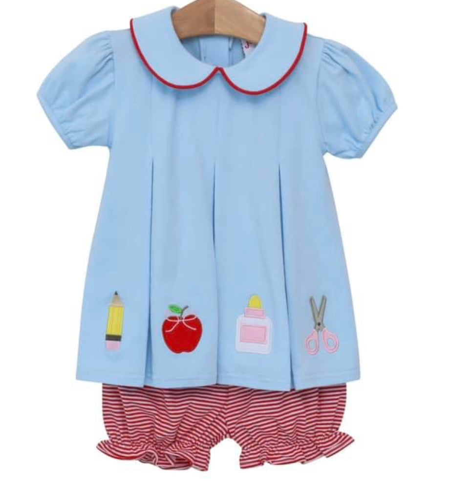 School supplies bloomer set