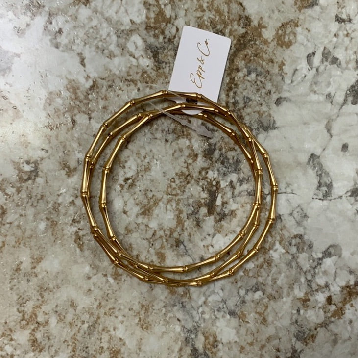 Gold Bamboo Bangles