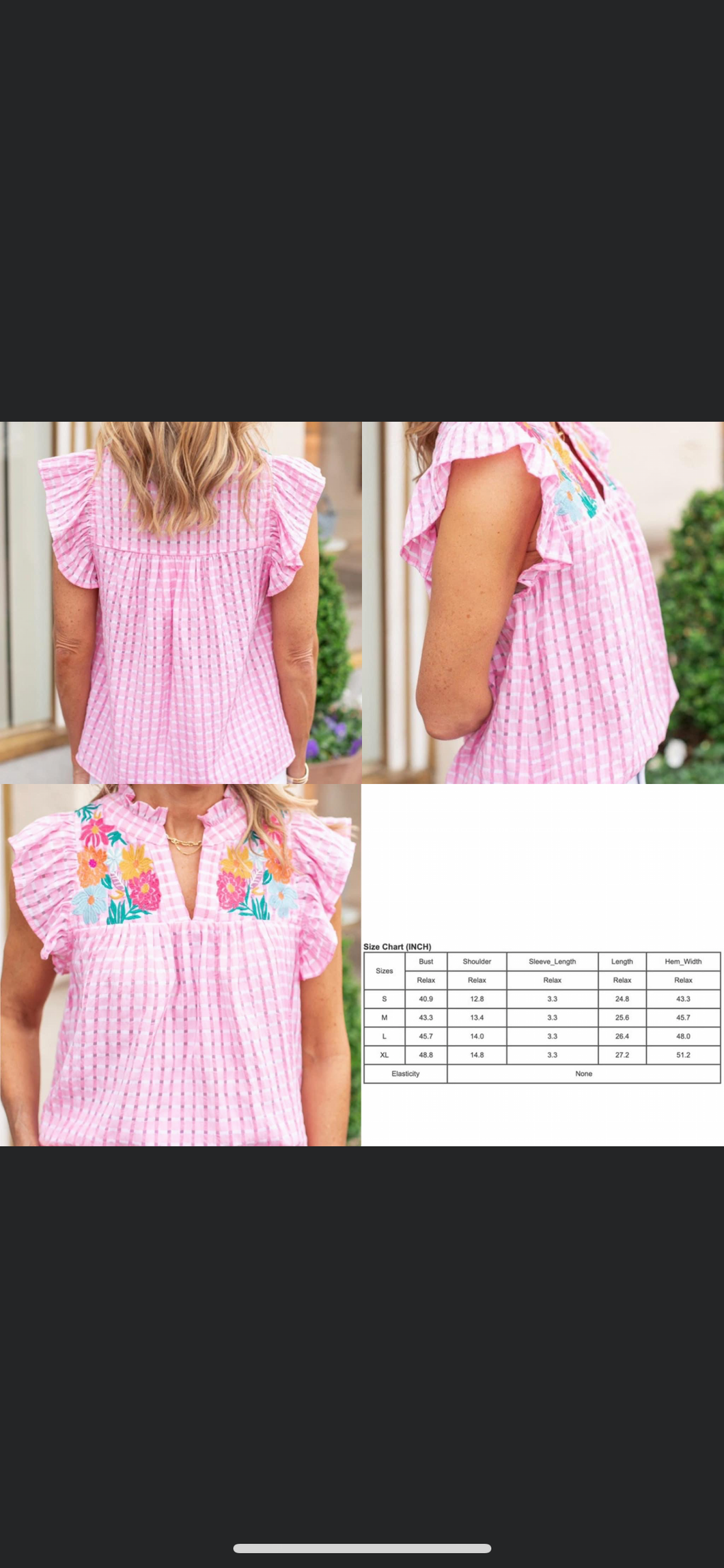Paige Flutter Sleeve Embroidered top