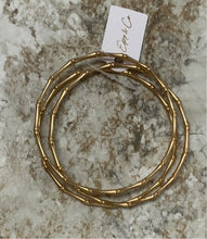 Load image into Gallery viewer, Gold Bamboo Bangles
