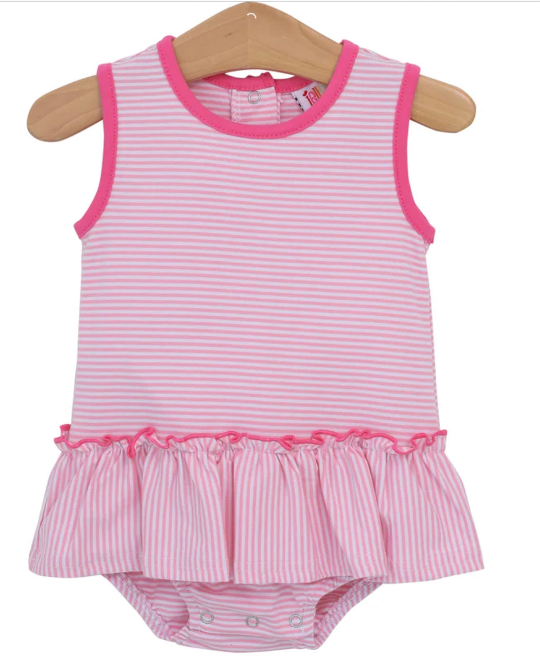 Pink/light pink stripe skirted bubble by jellybean