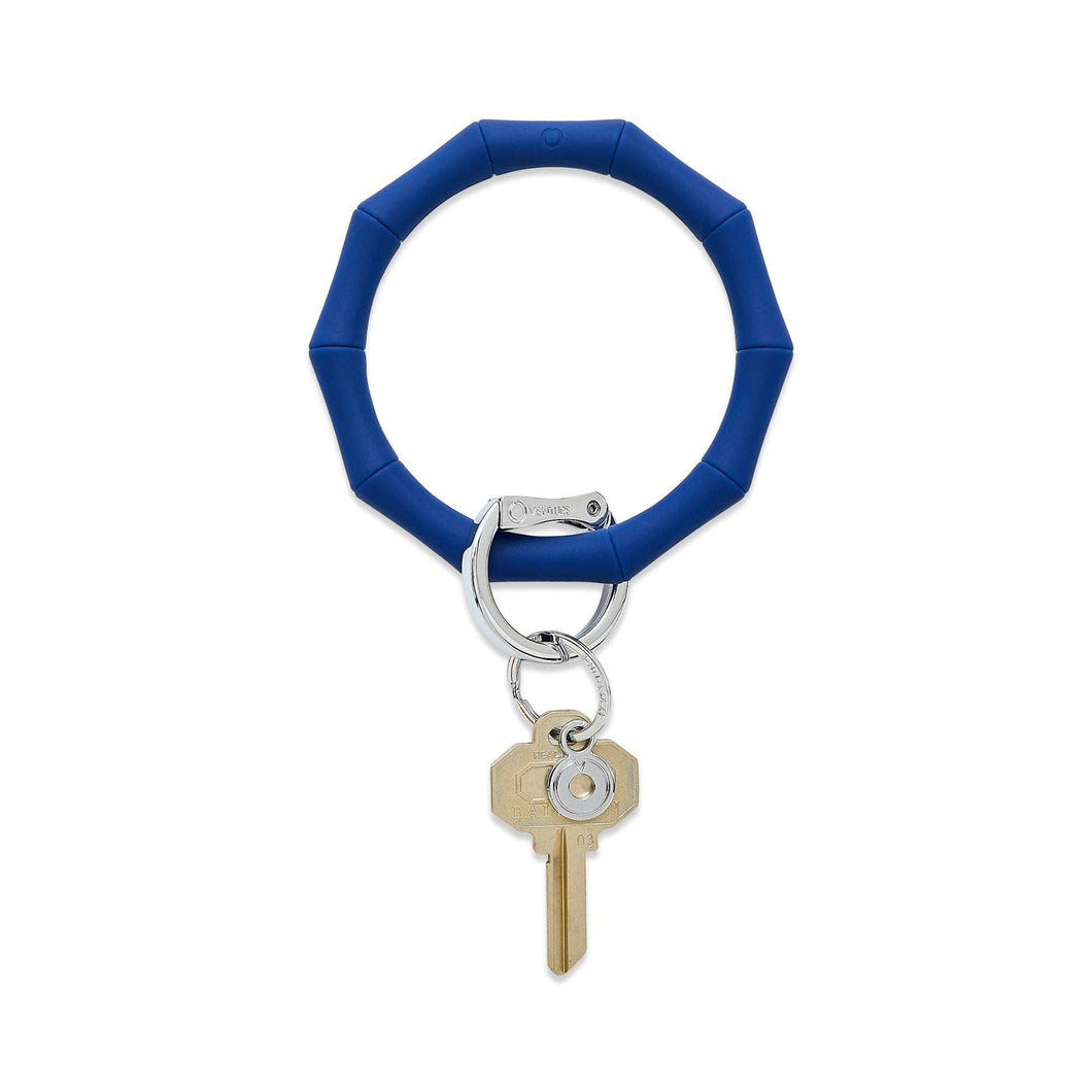 Silicone Big O® Key Ring - Midnight Navy Bamboo