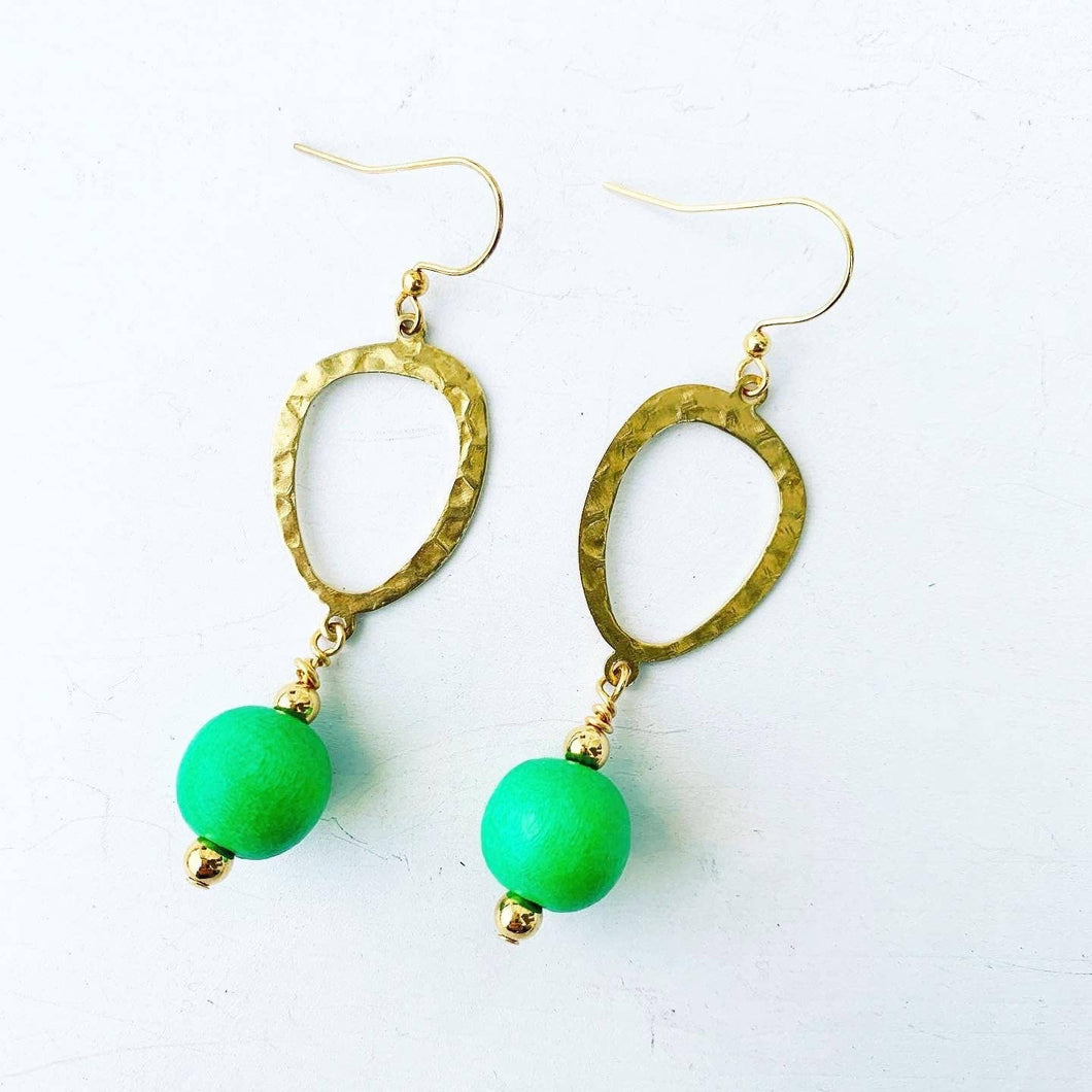 Katy Earrings Kelly Green