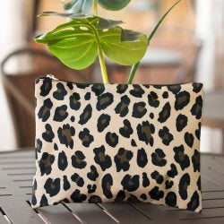 Viv and Lou leopard Print ZIpper Pouch