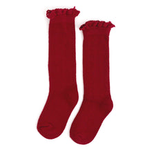 Load image into Gallery viewer, Cherry Fancy Lace Top Knee High Socks: 1.5-3 YEARS
