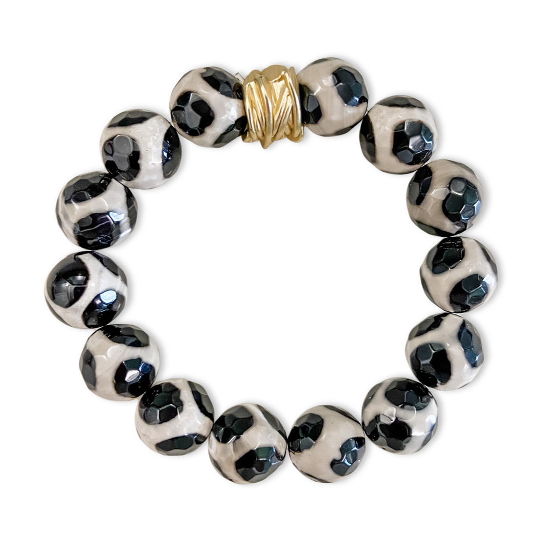 Tibetan Agate Beaded Bracelet