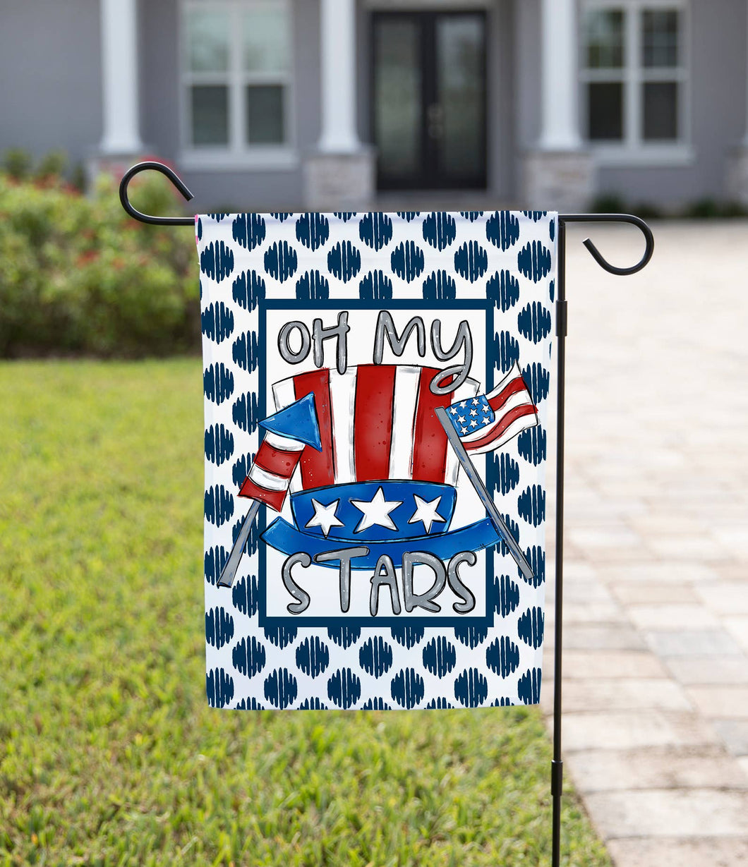 Oh My Stars July 4th Garden Flag - Patriotic Oh My Stars: 12