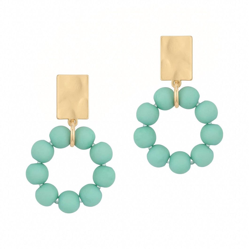 Gold and Mint Circle Drops