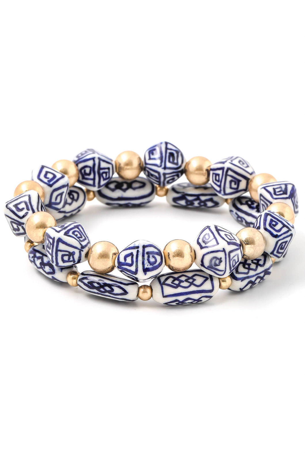 Porcelain Beaded Ball Bracelet