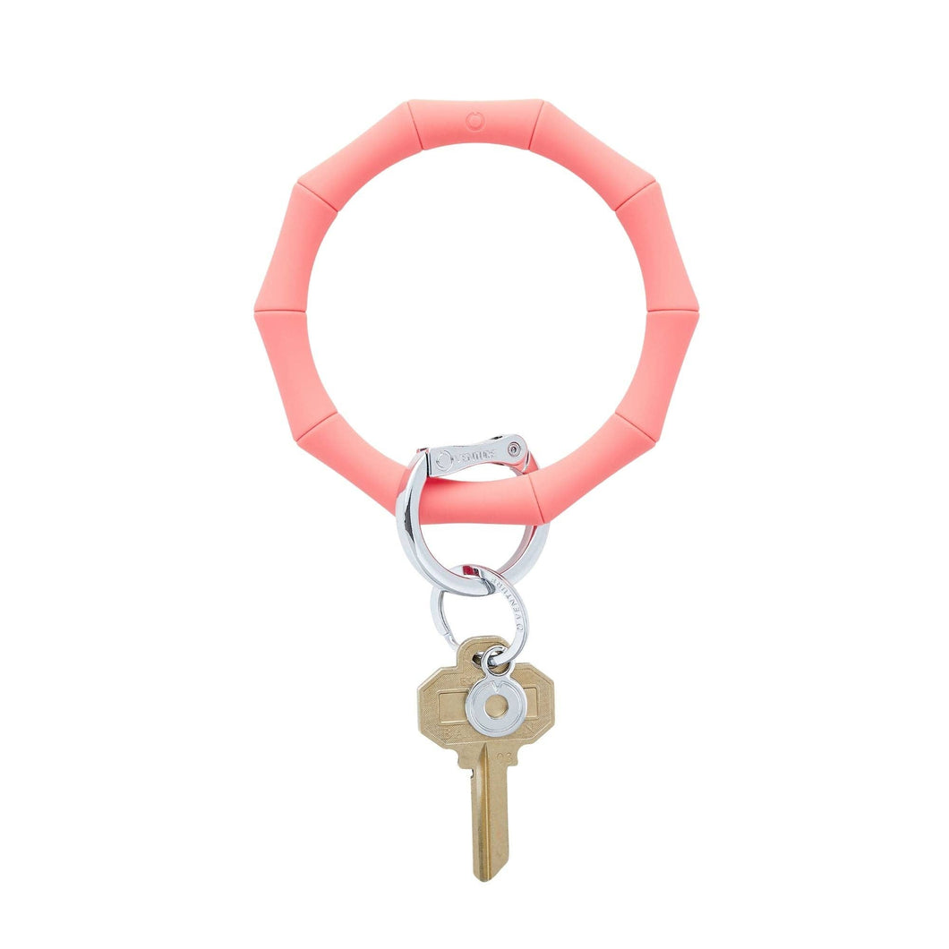 Silicone Big O® Key Ring - Coral Reef Bamboo