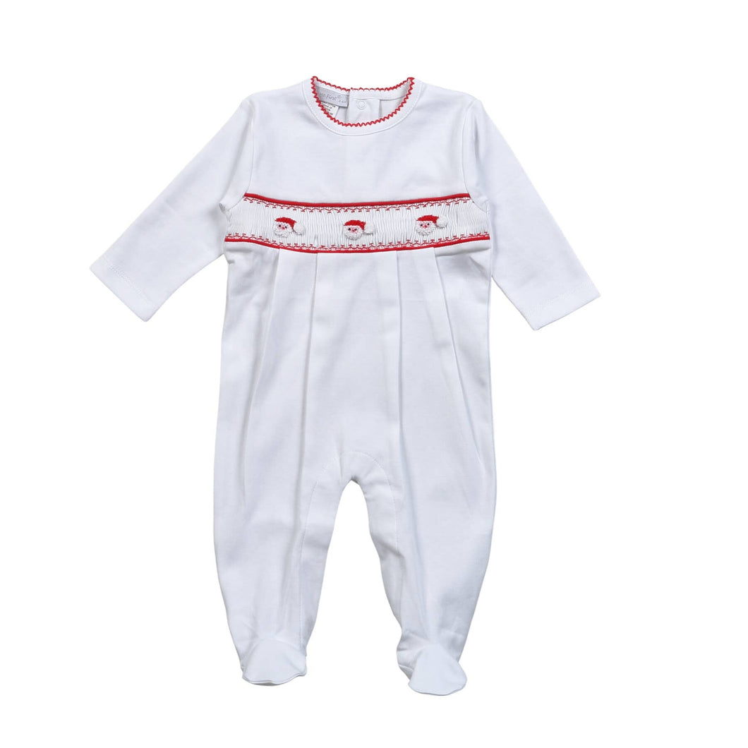 XMA-314  Christmas Hand Smocked Footie/Hug Me First