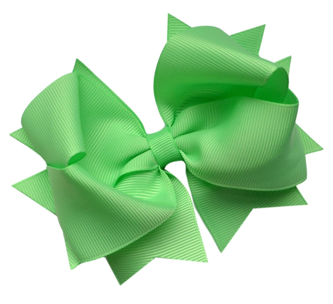 4.5 Inch Grosgrain Hair Bow - MANY COLORS!: Mint Green