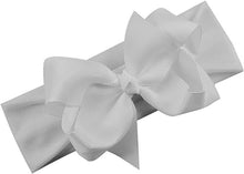Load image into Gallery viewer, Grosgrain Bow Baby Headband: White
