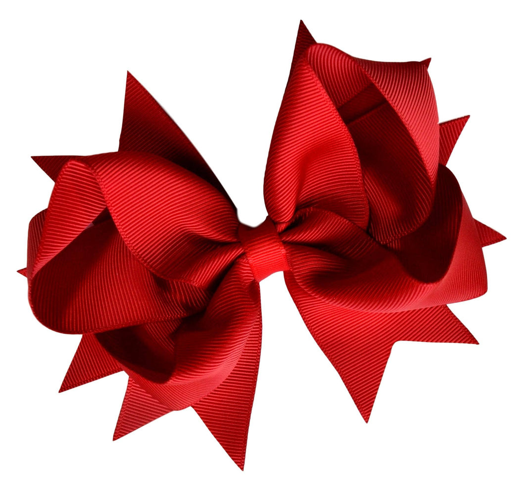 4.5 Inch Grosgrain Hair Bow - MANY COLORS!: Red