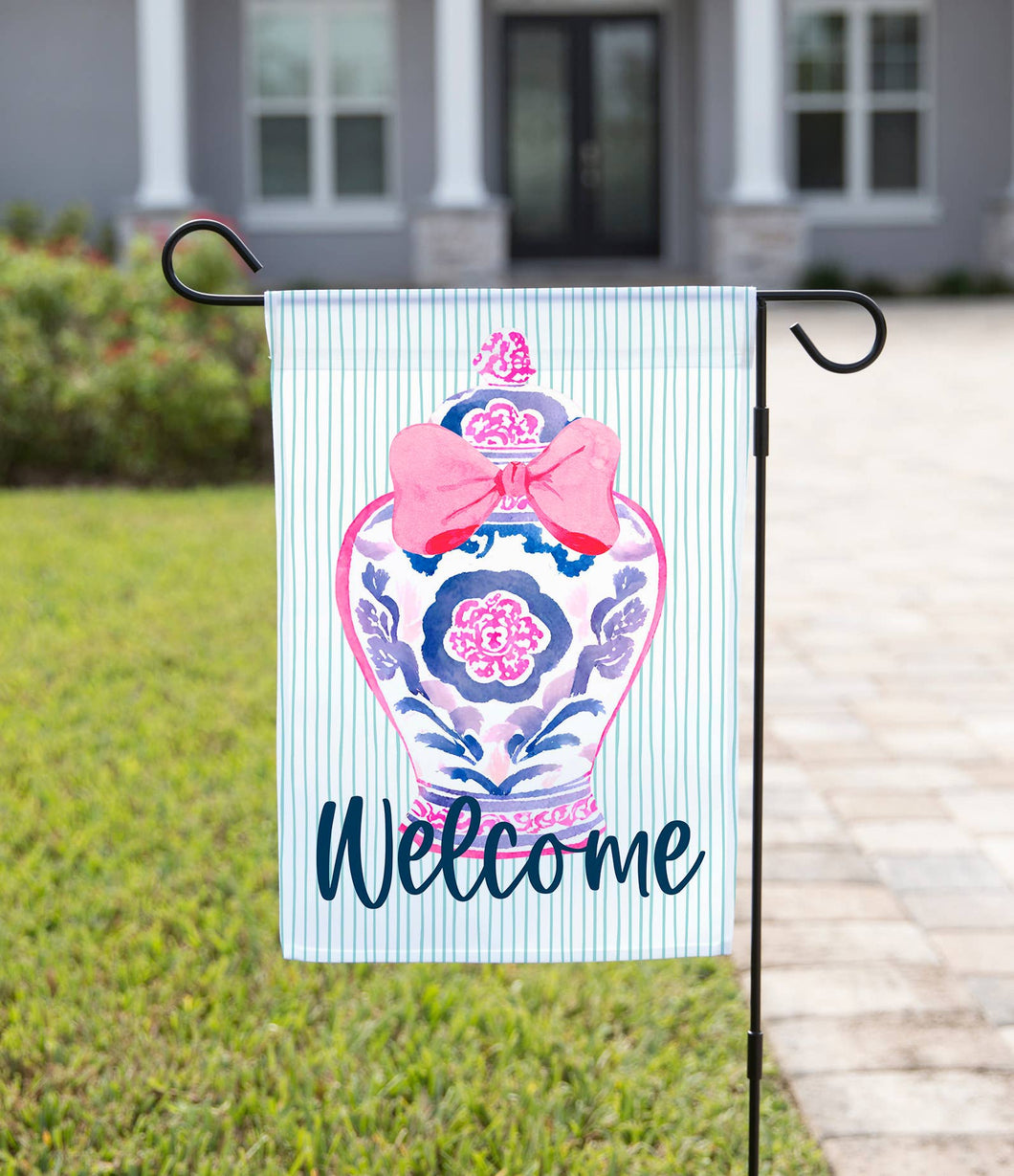 Spring Garden Flag - Pink & Blue Ginger Jar: 12