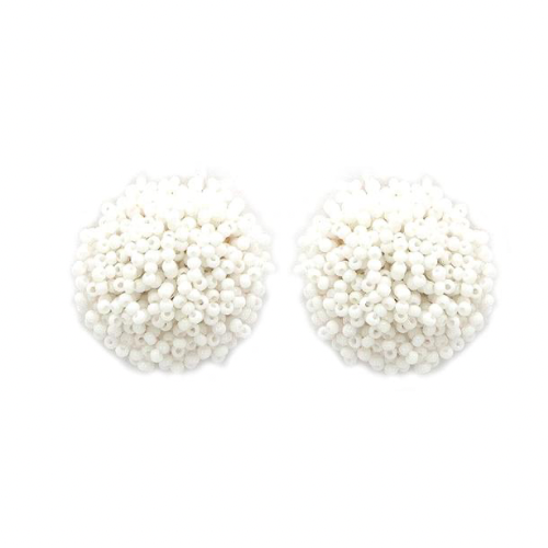 White Confetti Stud