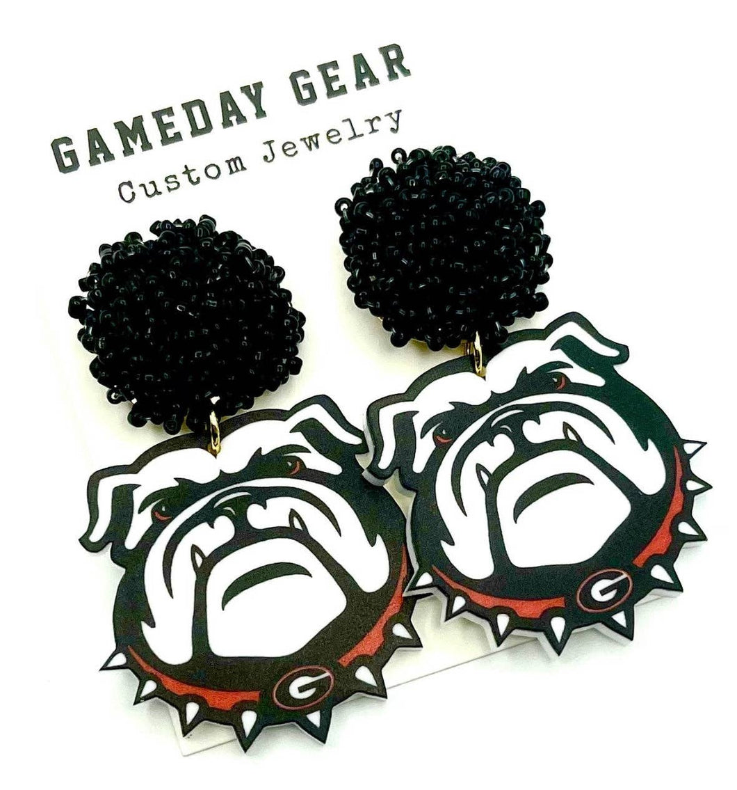 Mascot Bulldog Earrings