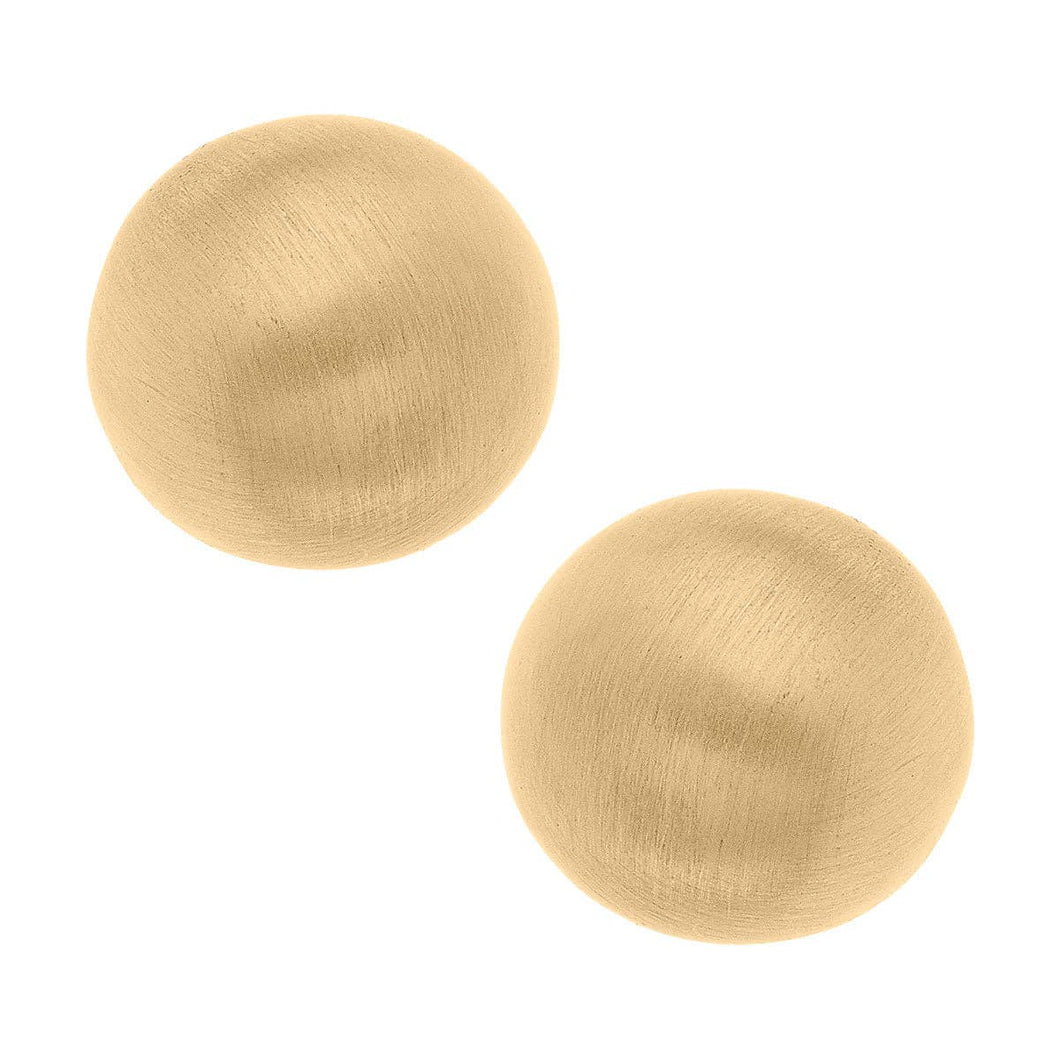 Hailey Stud Earrings in Satin Gold