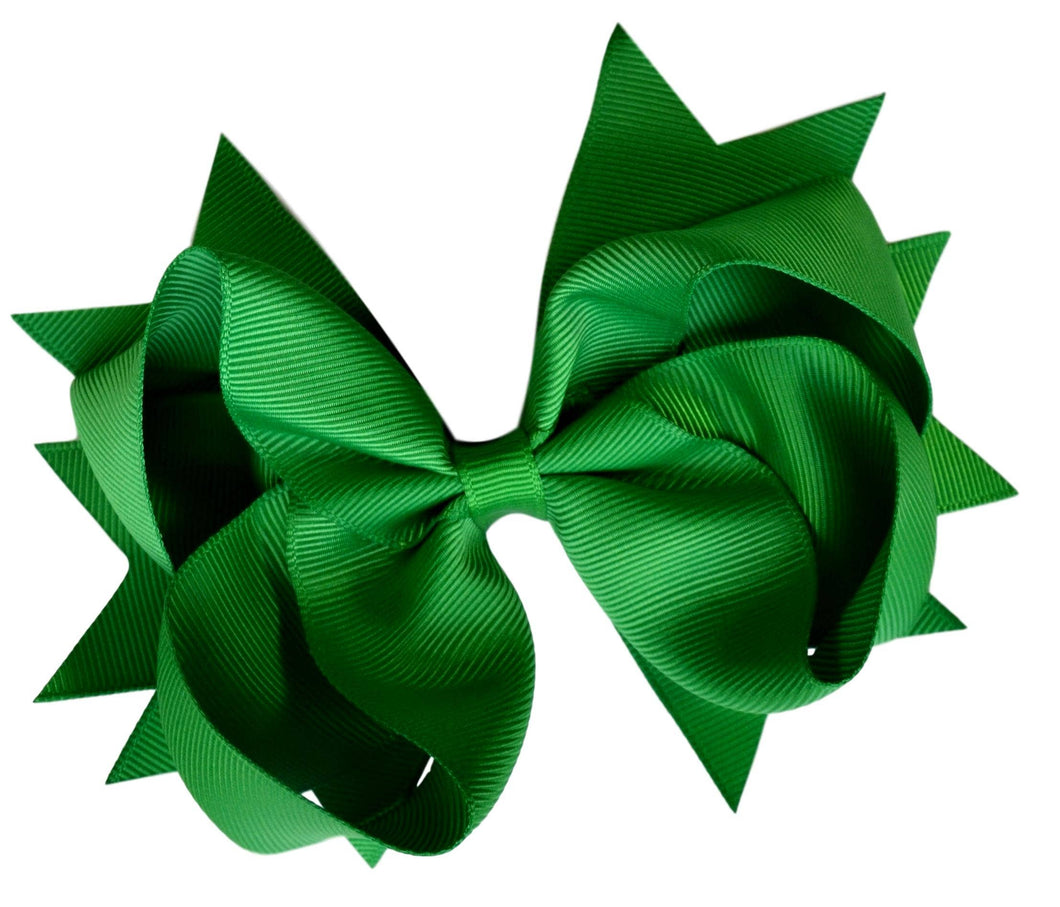 4.5 Inch Grosgrain Hair Bow - MANY COLORS!: Emerald