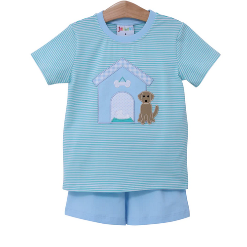 Dog House Applique Short Set