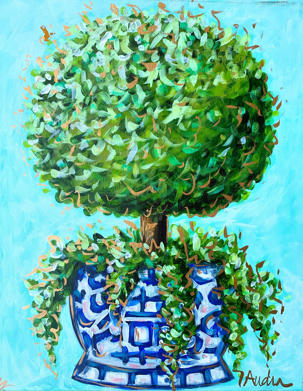 Topiary Wall Art Canvas Artwork 11x14