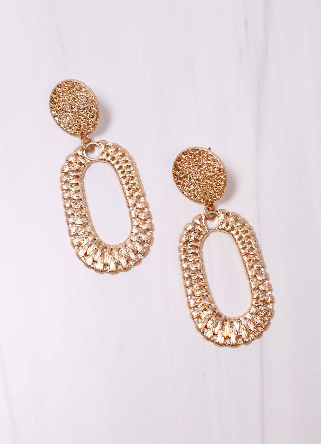 Seraphine Woven Drop Earring GOLD: Default